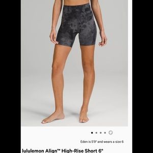Lululemon Align High Rise Shorts 6" with pockets